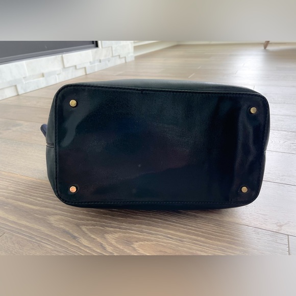 Kate Spade Black and Navy Tote with Brown Handles - Picture 3 of 10